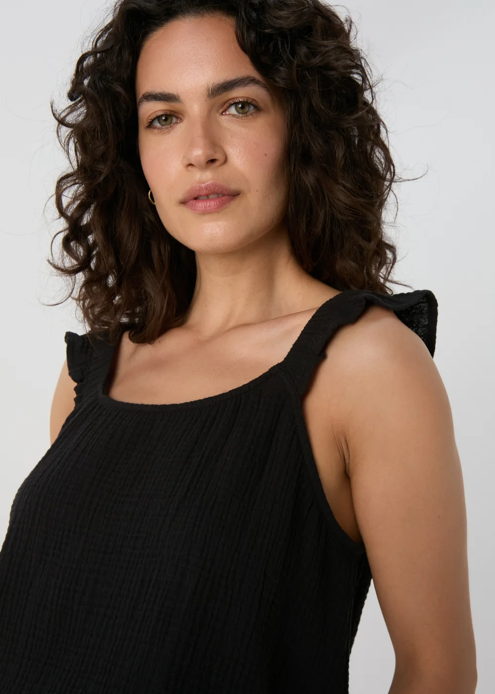 Black Double Cloth Cami Top - 8 Image 1