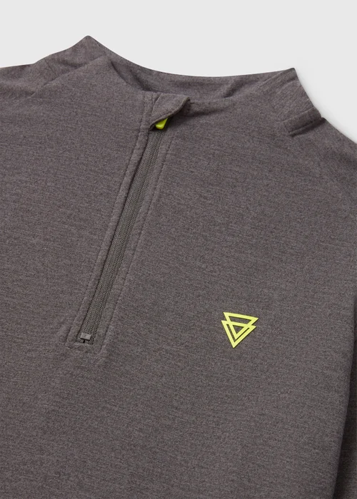 Boys Grey Half Zip Sports Top (7-13yrs) - 7 Yrs Image 2