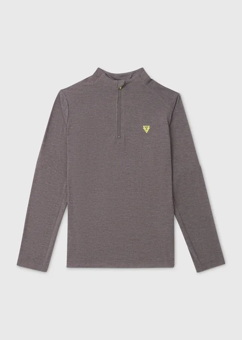 Boys Grey Half Zip Sports Top (7-13yrs) - 7 Yrs Image 1