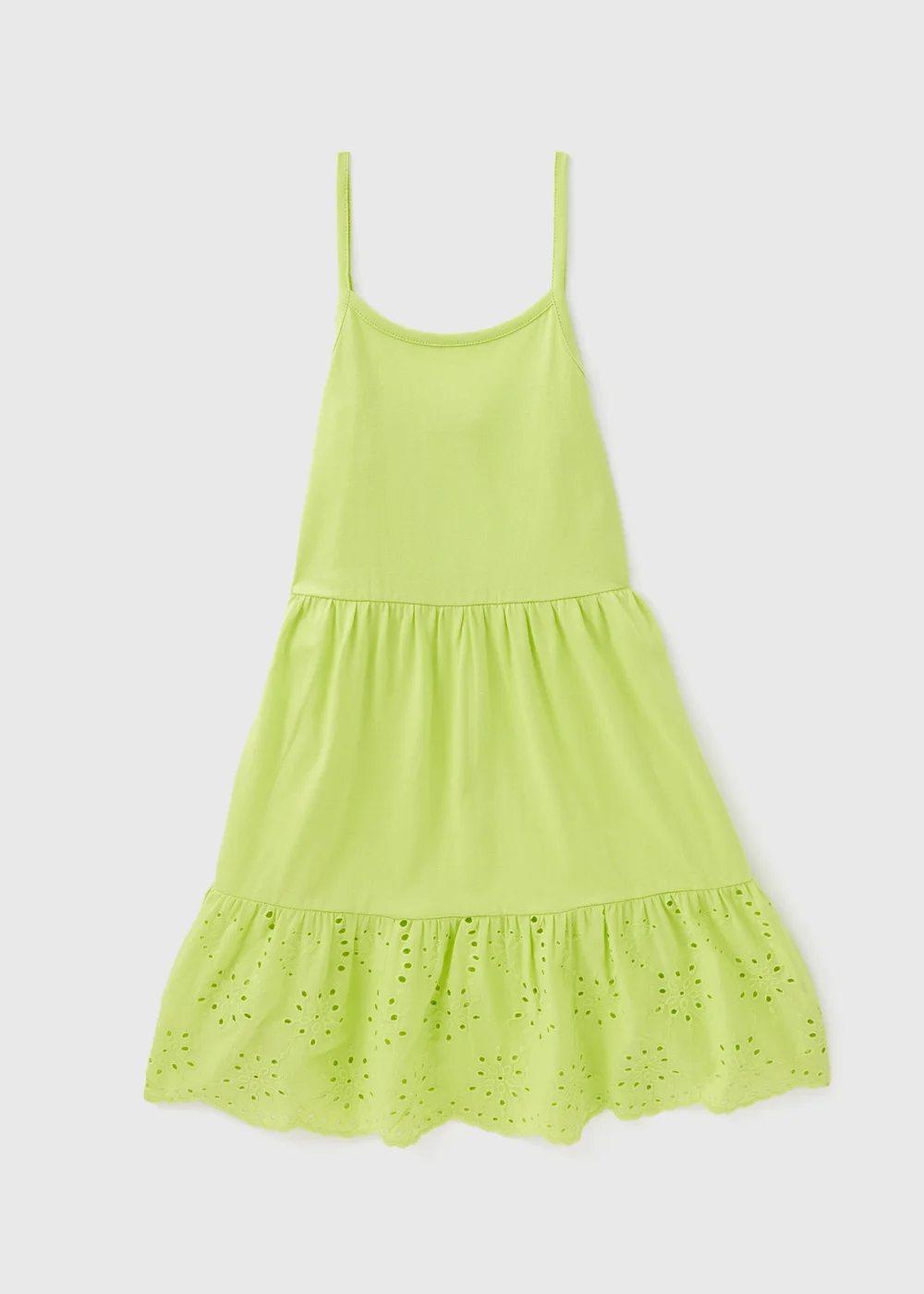 Girls Green Strappy Jersey Dress (7-13yrs) - 7 Yrs Image 1