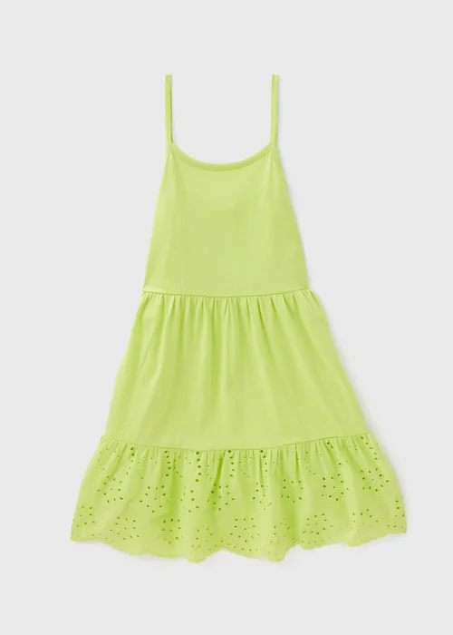 Girls Green Strappy Jersey Dress (7-13yrs) - 7 Yrs Image 1