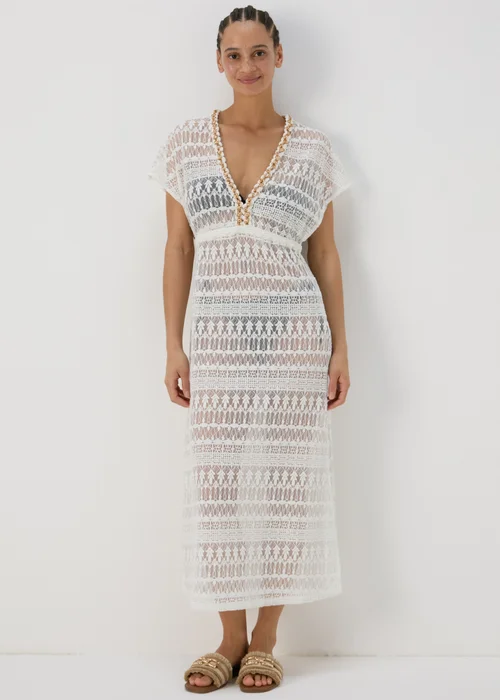 Cream Crochet Kaftan - XS Image 1