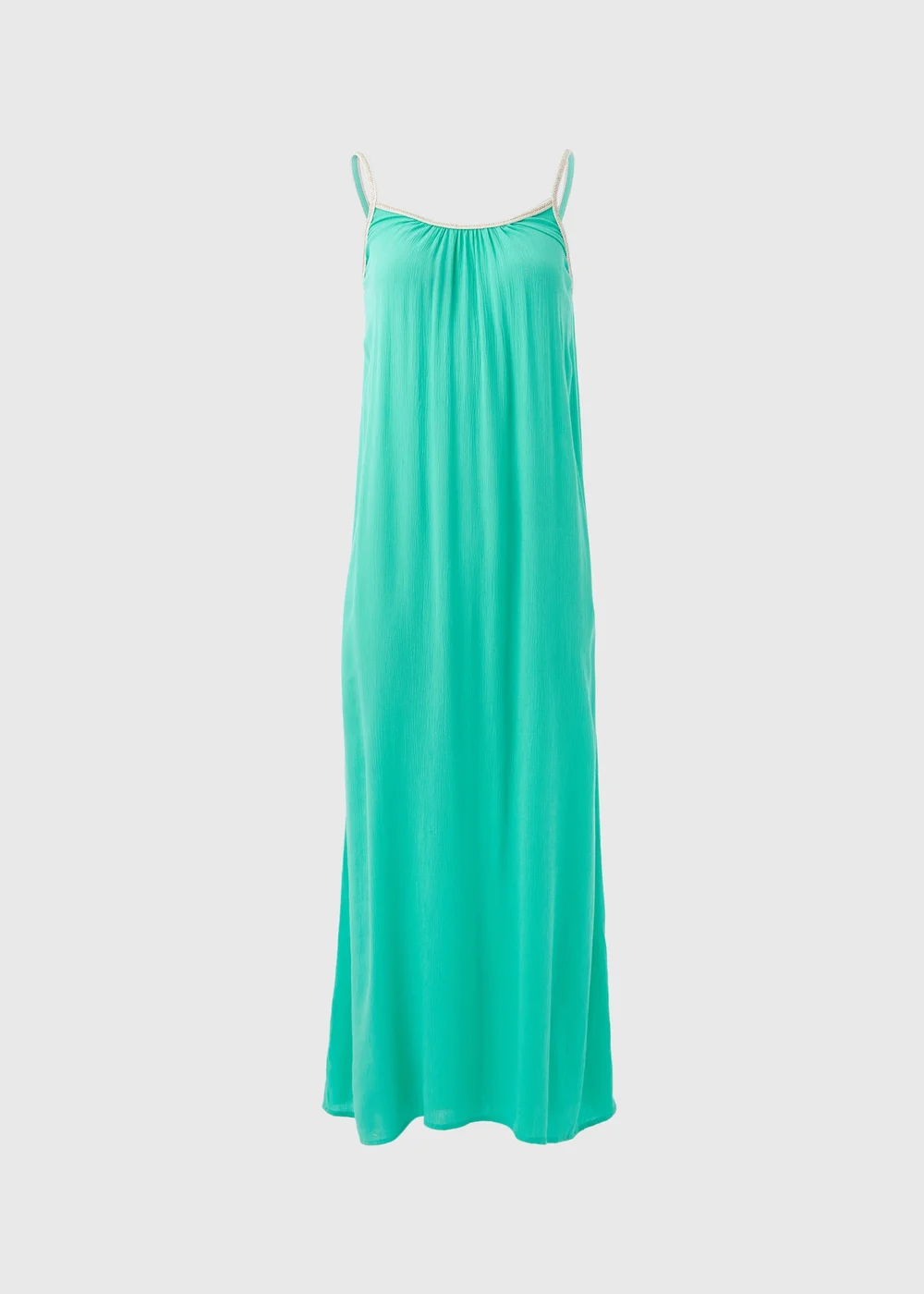Turquoise Gold Trim Beach Dress - XS Image 4