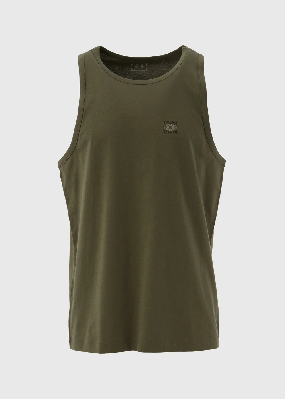 Khaki Jersey Ringer Vest - S Image 5