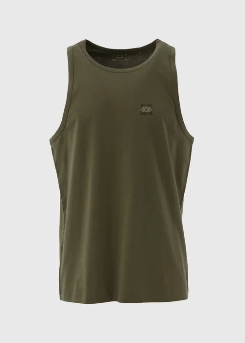 Khaki Jersey Ringer Vest - S Image 5