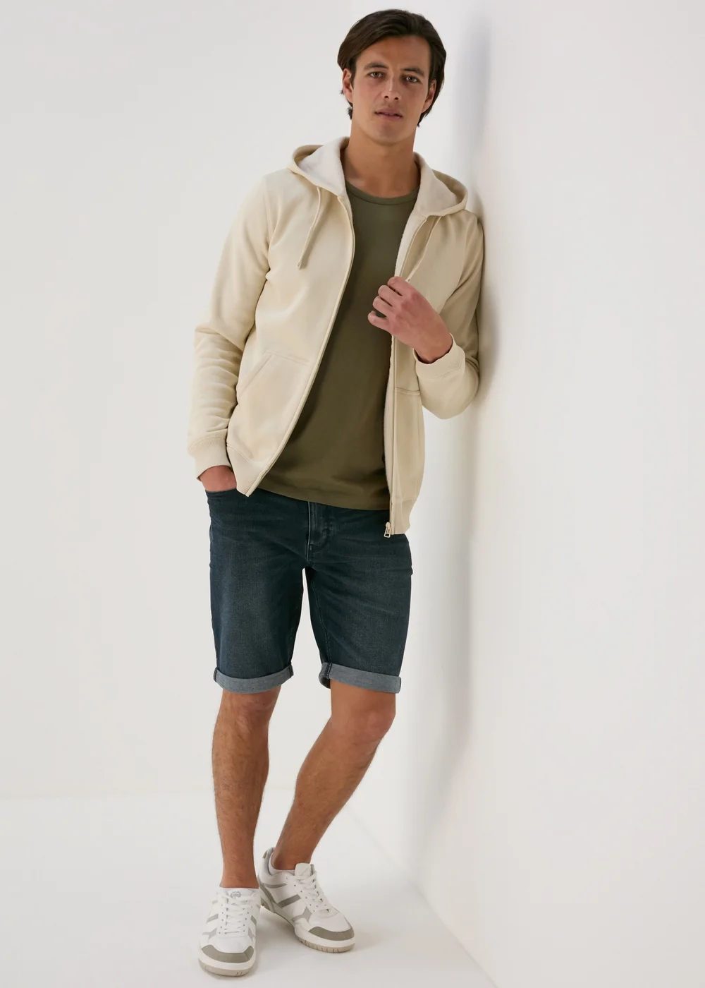 Khaki Jersey Ringer Vest - S Image 4