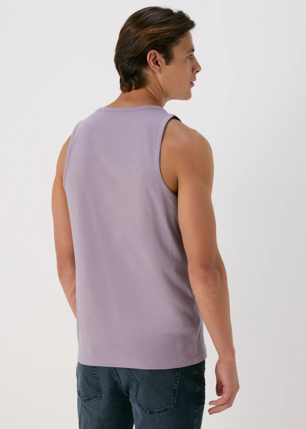 Lilac Jersey Ringer Vest - S Image 3