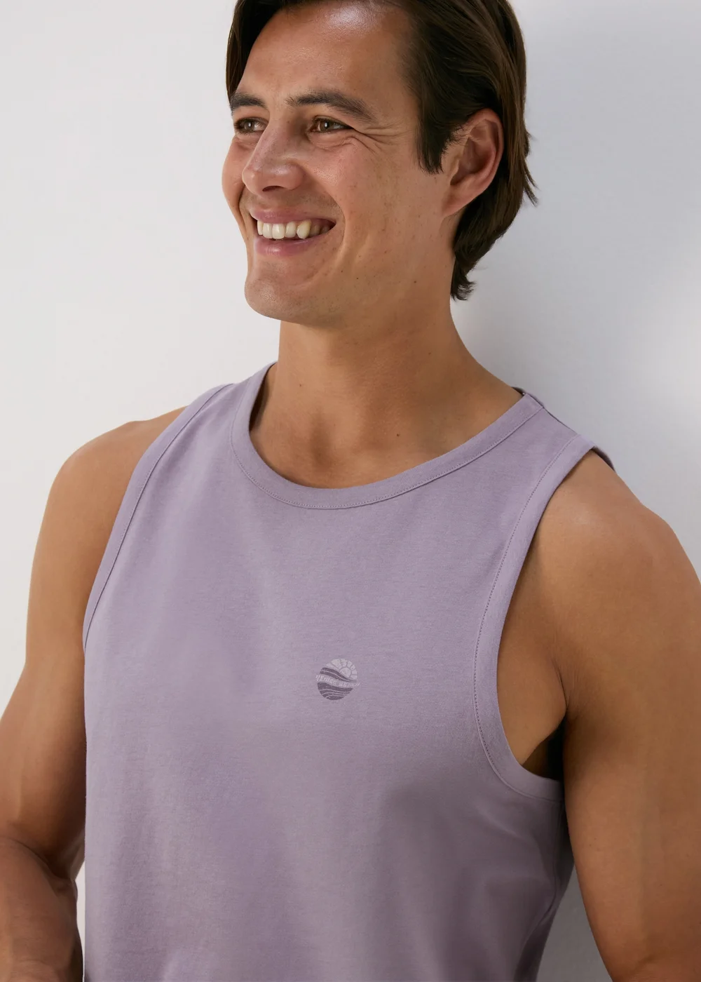 Lilac Jersey Ringer Vest - S Image 1
