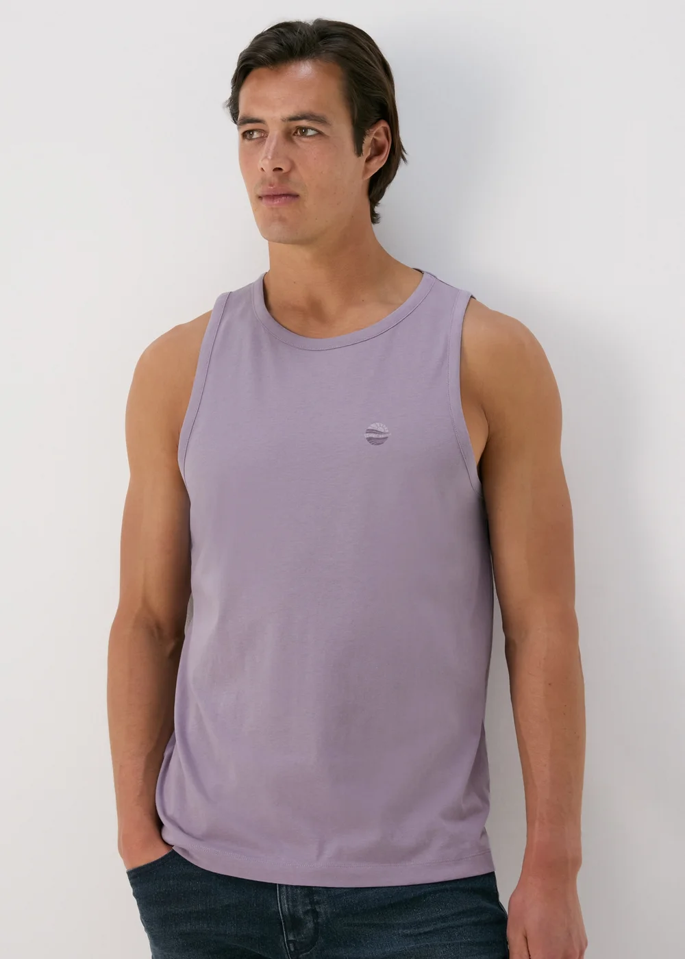 Lilac Jersey Ringer Vest - S Image 2
