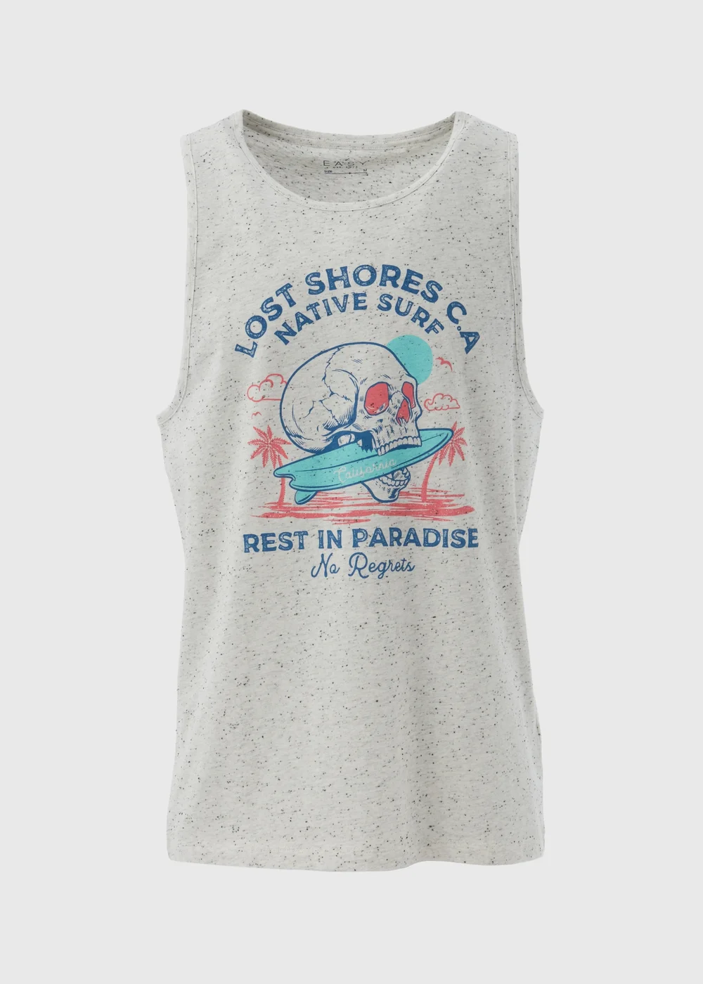 No Regrets Grey Skull Vest - Small Image 5