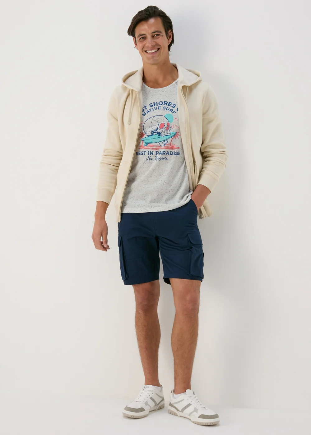 No Regrets Grey Skull Vest - Small Image 4