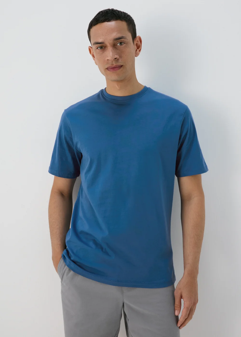 Bright Blue Crew Neck T-Shirt - S Image 3