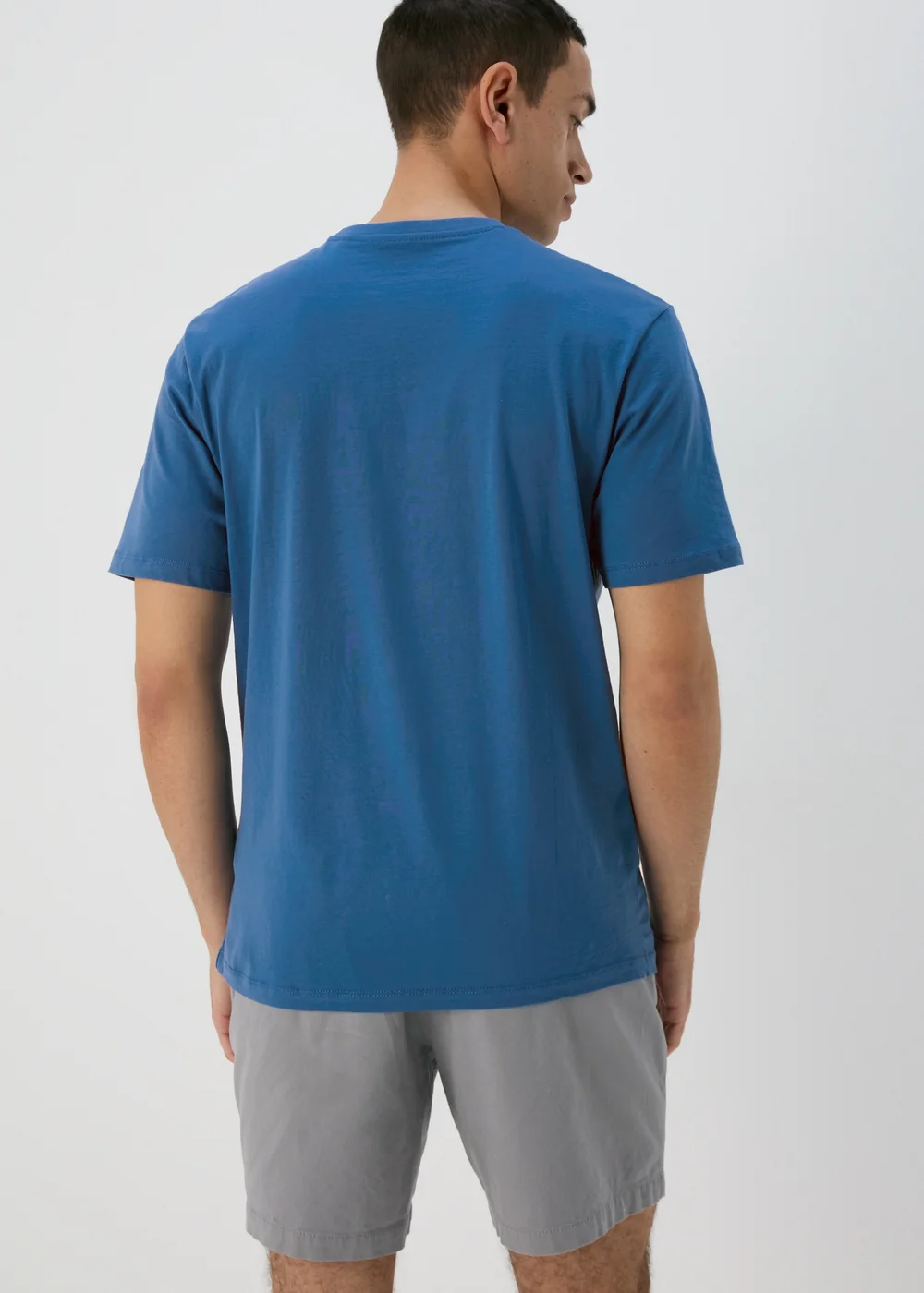 Bright Blue Crew Neck T-Shirt - S Image 2