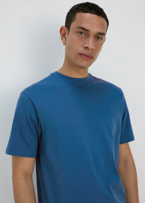 Bright Blue Crew Neck T-Shirt - S Image 1