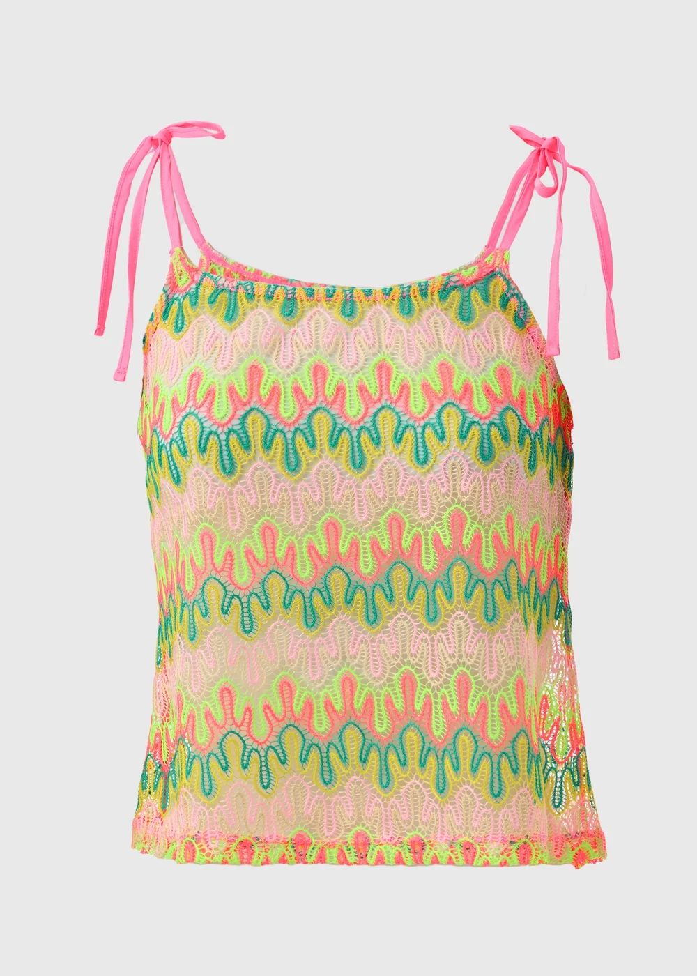 Multicolour Crochet Co Ord Beach Top - 8 Image 4