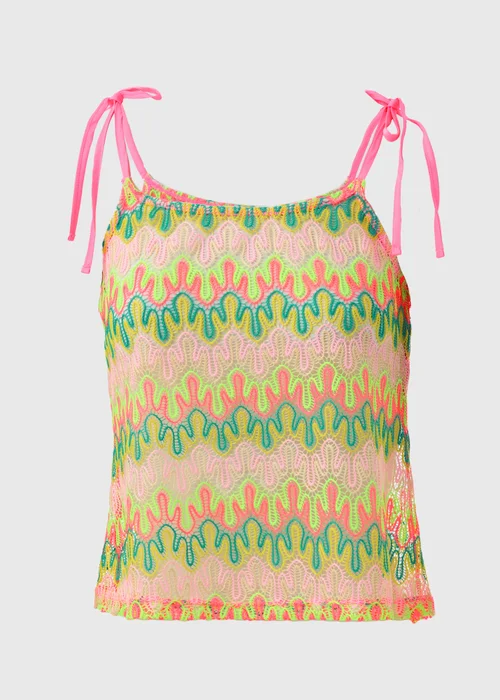 Multicolour Crochet Co Ord Beach Top - 8 Image 4