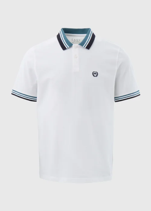 White Tipped Polo Shirt - S Image 5