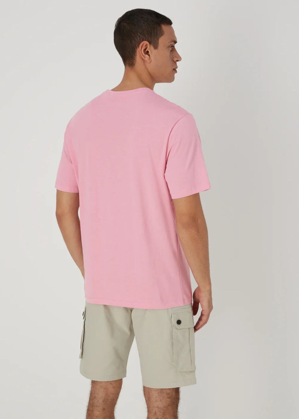 Pale Pink Crew Neck T-Shirt - S Image 2