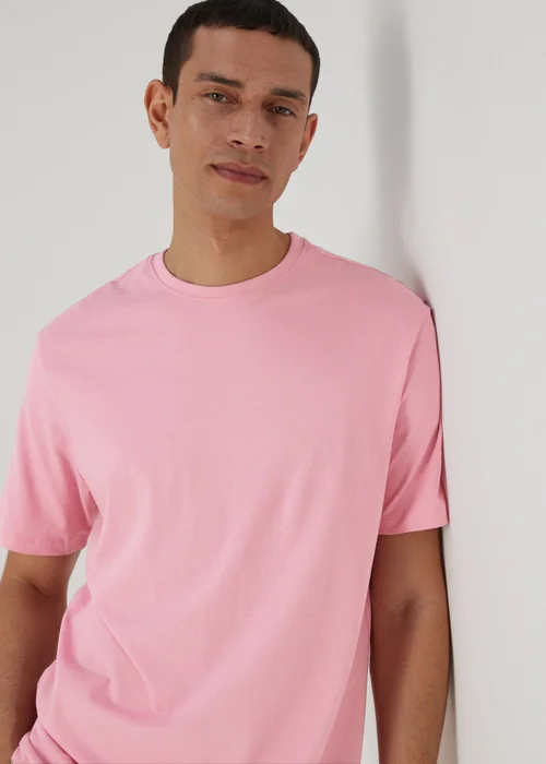 Pale Pink Crew Neck T-Shirt - S Image 1