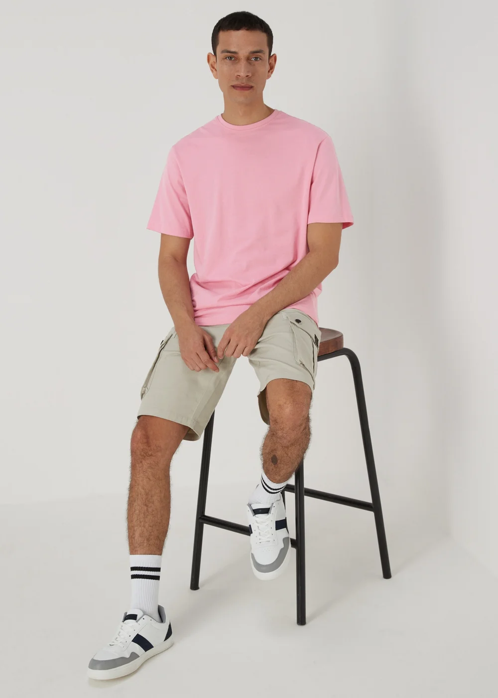 Pale Pink Crew Neck T-Shirt - S Image 4