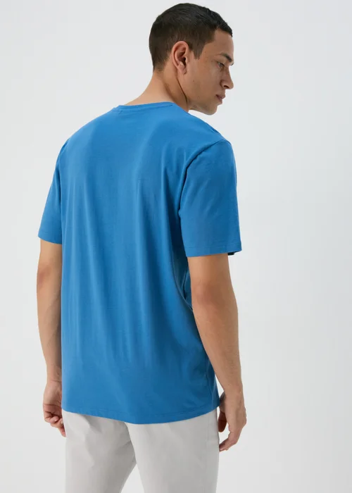 Bright Blue Essential V Neck T-Shirt - S Image 2