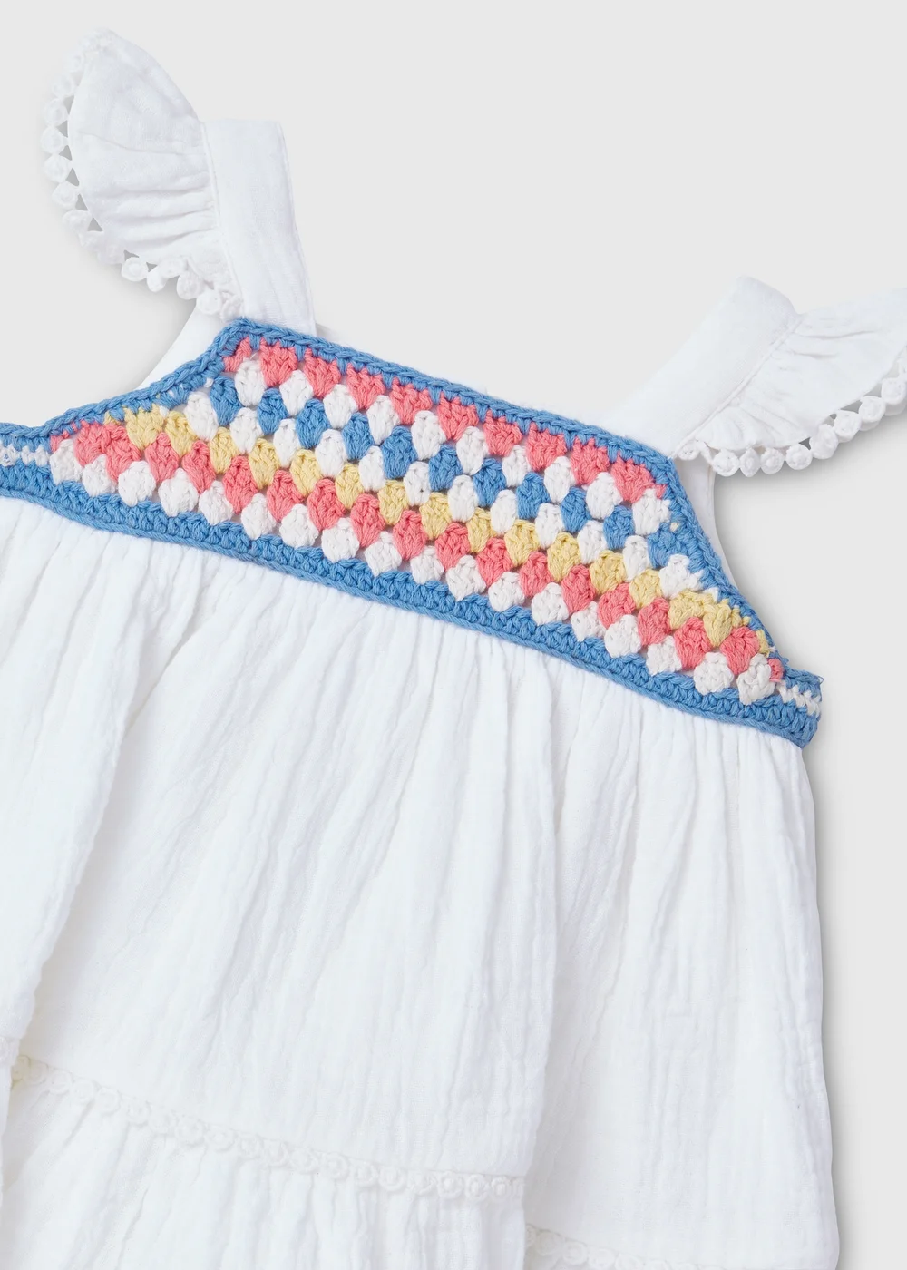 Baby White Crochet Swing Dress (Newborn-23mths) - 0-3 months Image 2