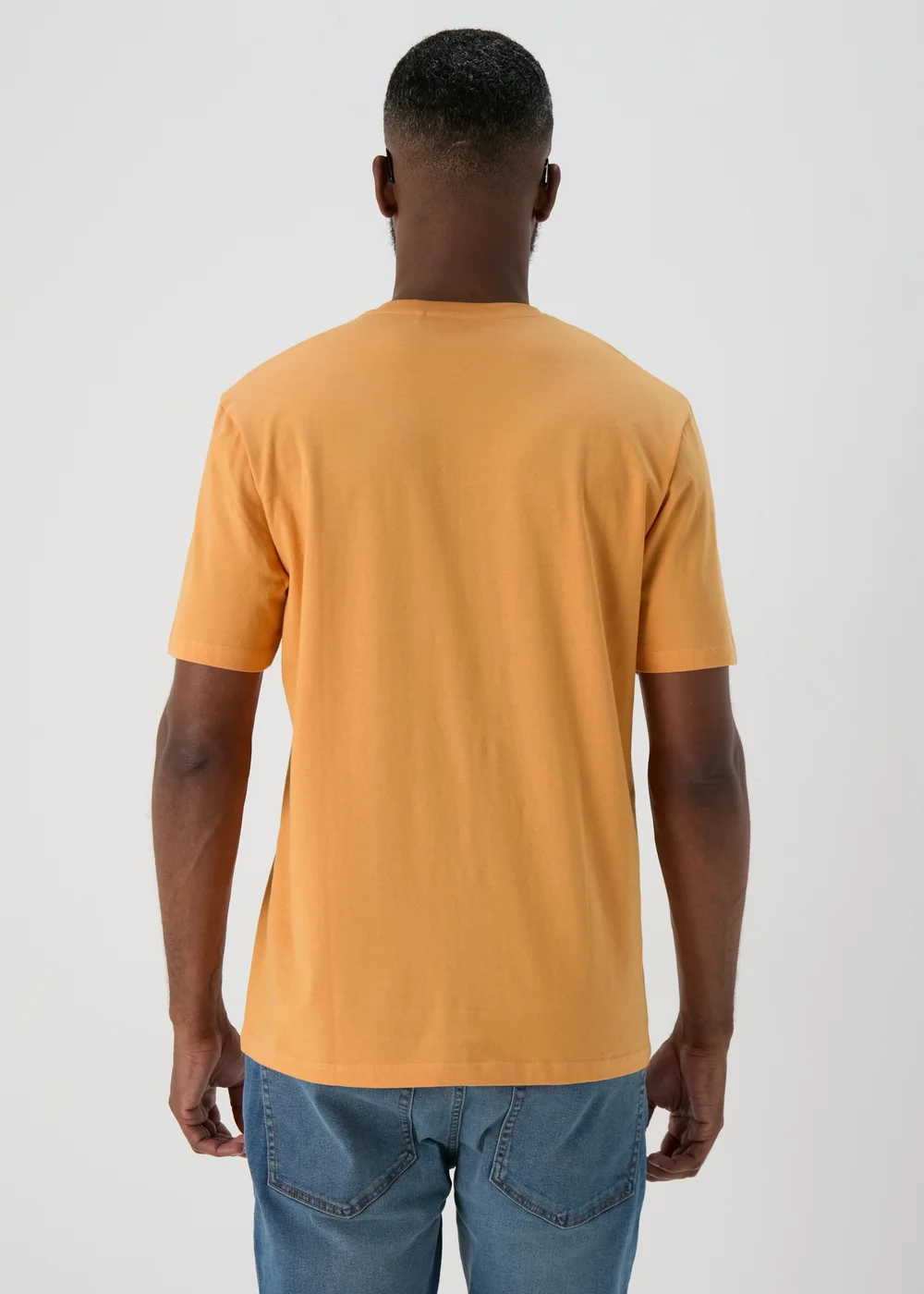 Orange V Neck T-Shirt - S Image 2