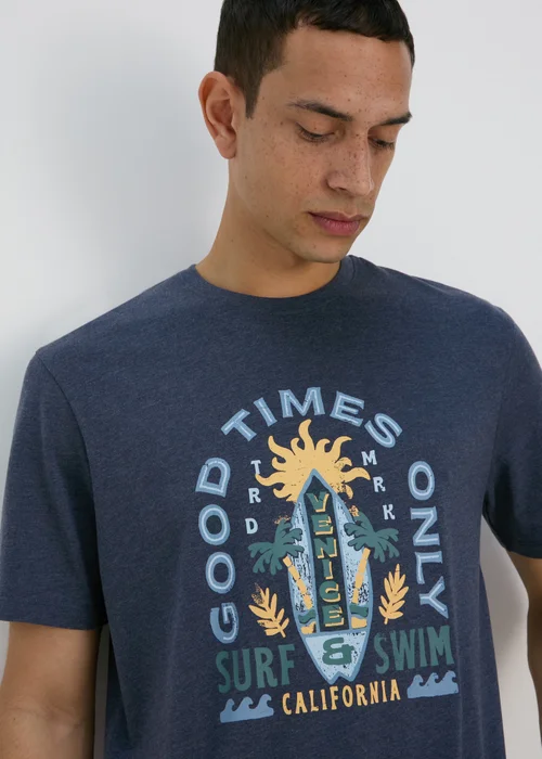 Navy Good Times Only T-Shirt - S Image 1