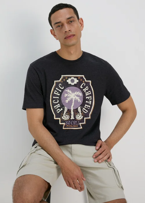 Charcoal Palm Pacific Crafted T-Shirt - S Image 1