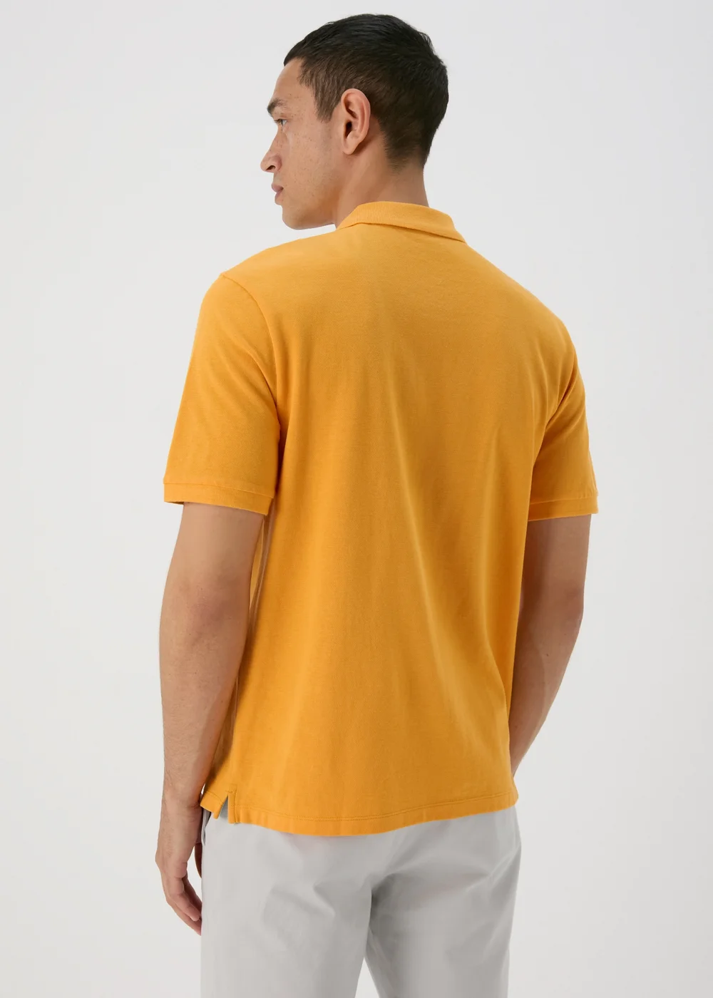 Orange Solid Polo Shirt - S Image 2