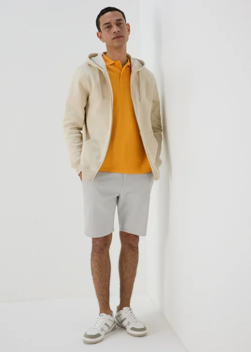 Orange Solid Polo Shirt - S Image 4