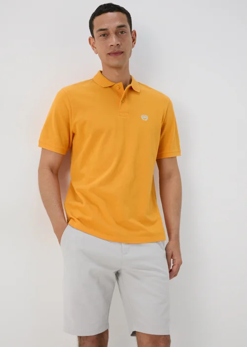 Orange Solid Polo Shirt - S Image 1