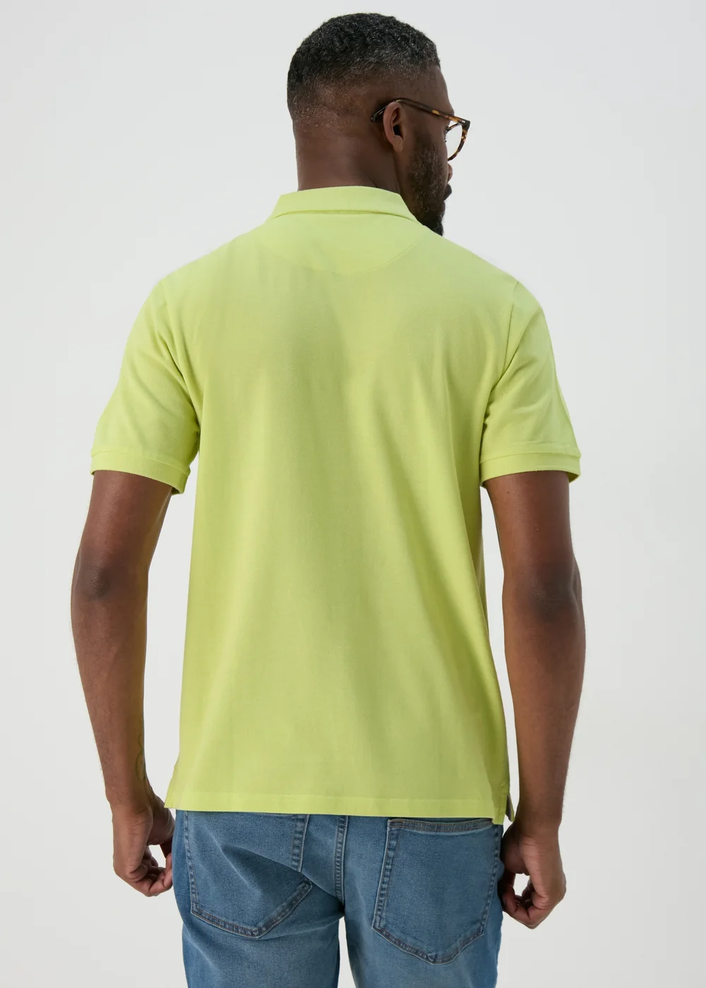 Lime Green Solid Polo Shirt - S Image 2