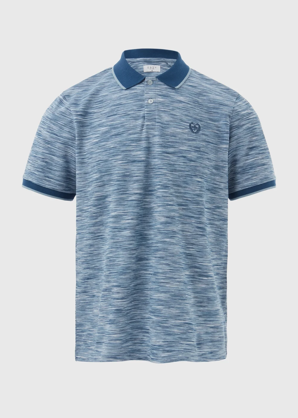 Lincoln Blue Space Dye Polo Shirt - S Image 5