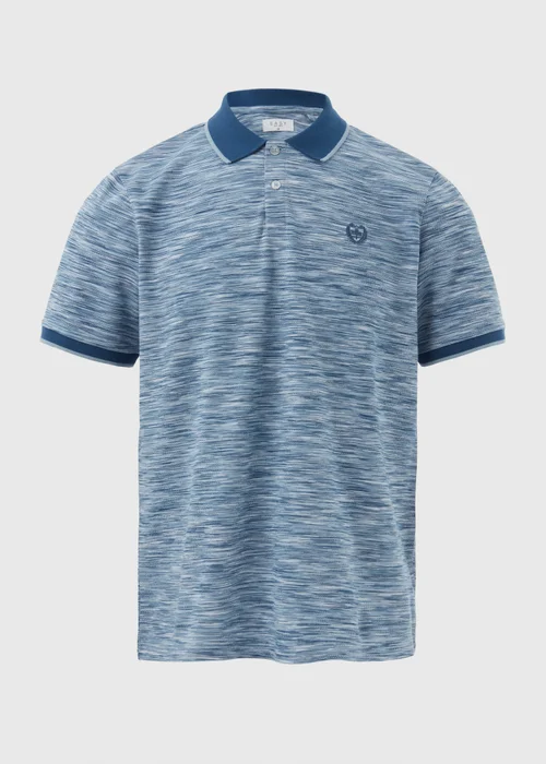 Lincoln Blue Space Dye Polo Shirt - S Image 5