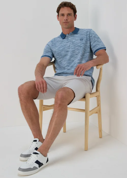 Lincoln Blue Space Dye Polo Shirt - S Image 4