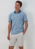 Lincoln Blue Space Dye Polo Shirt - S Image 1