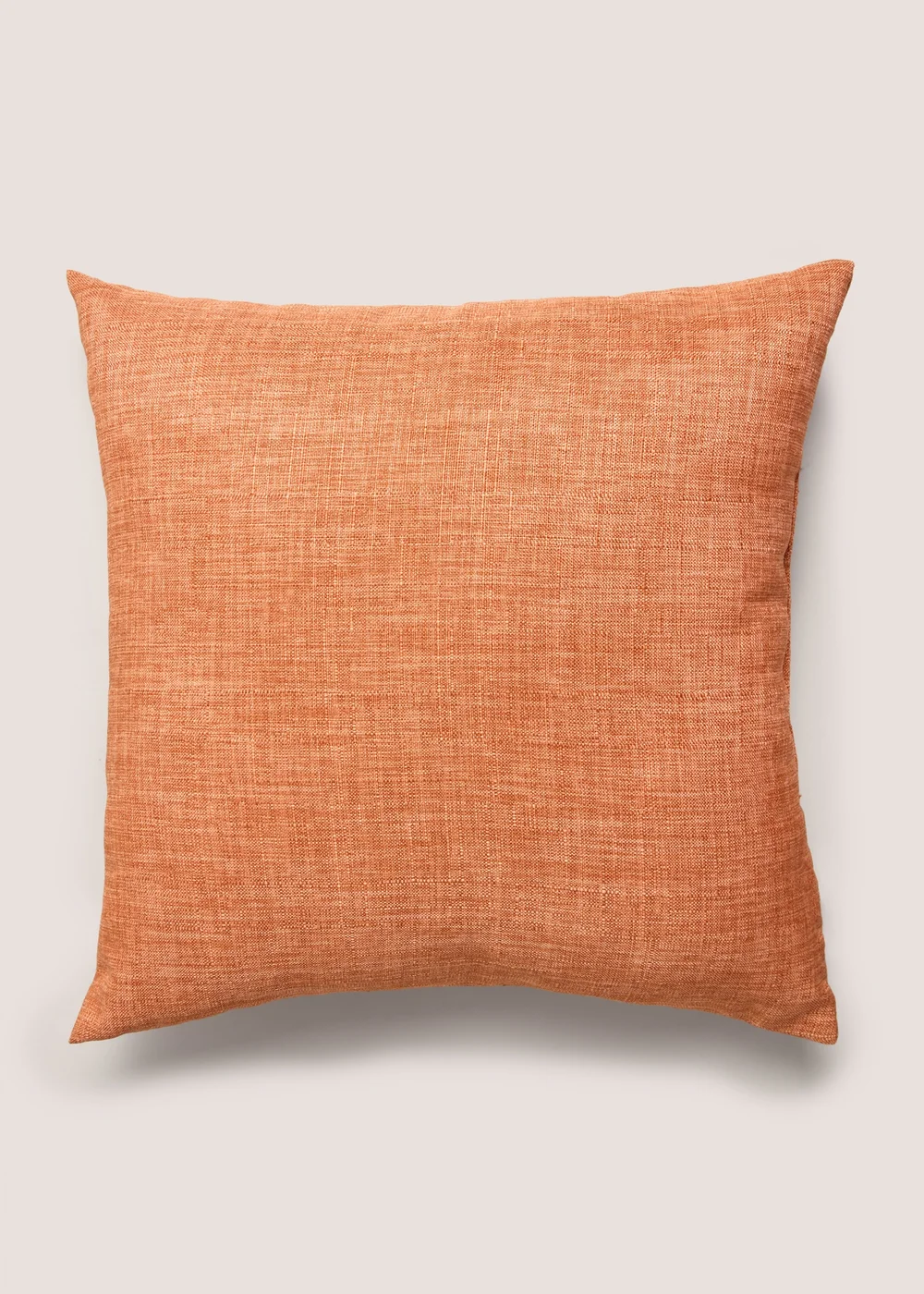 Orange Linen Look Cushion Image 1