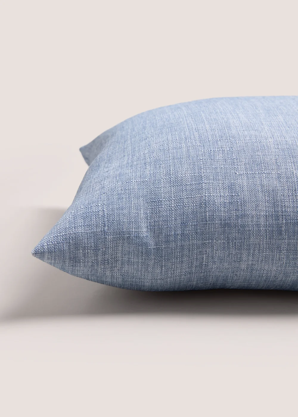 Blue Linen-Look Cushion Image 2
