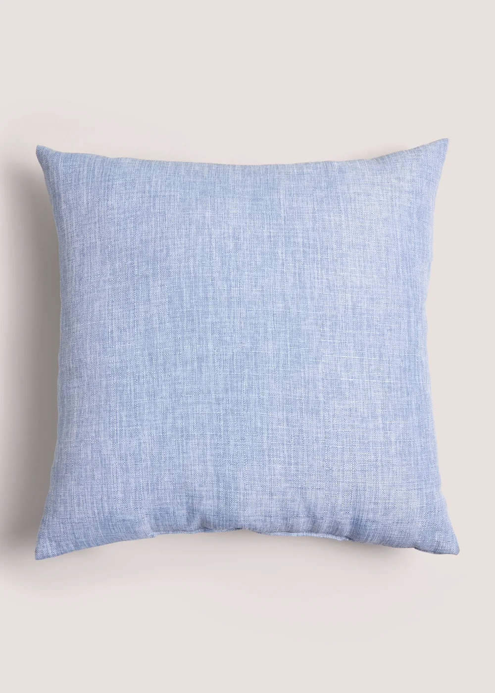 Blue Linen-Look Cushion Image 1