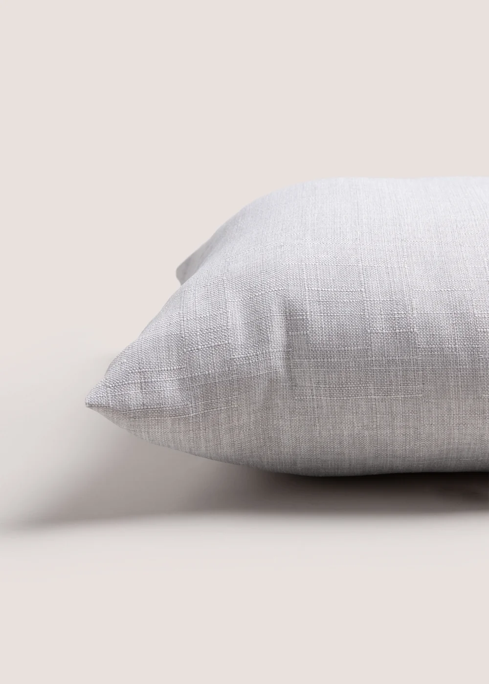 Grey Linen-Look Cushion Image 2