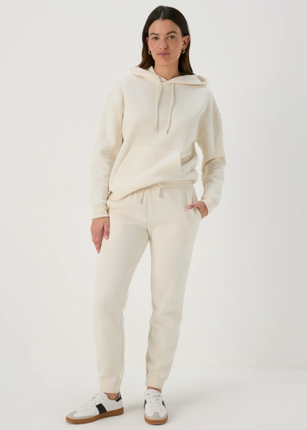 Cream Tapered Joggers - S Image 1