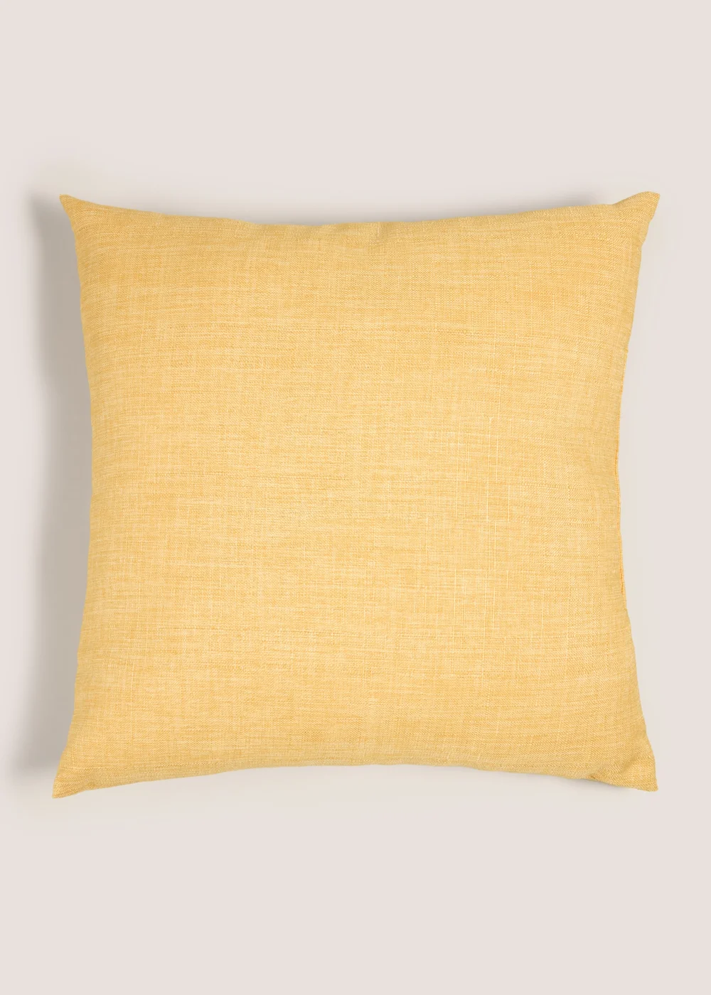 Yellow Linen-Look Cushion Image 1