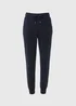 Navy Tapered Joggers - Small Image 5