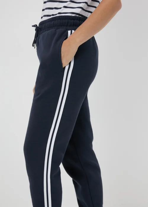 Navy Tapered Joggers - Small Image 3