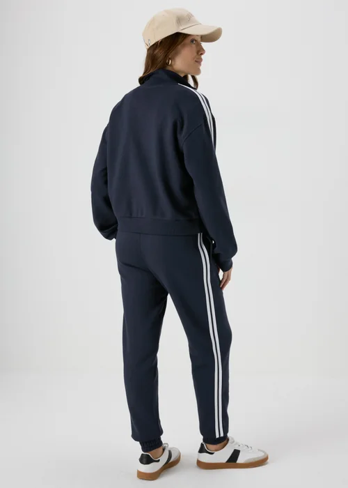 Navy Tapered Joggers - Small Image 2