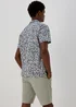 Blue & White Short-Sleeved Swirl Print Shirt - S Image 2
