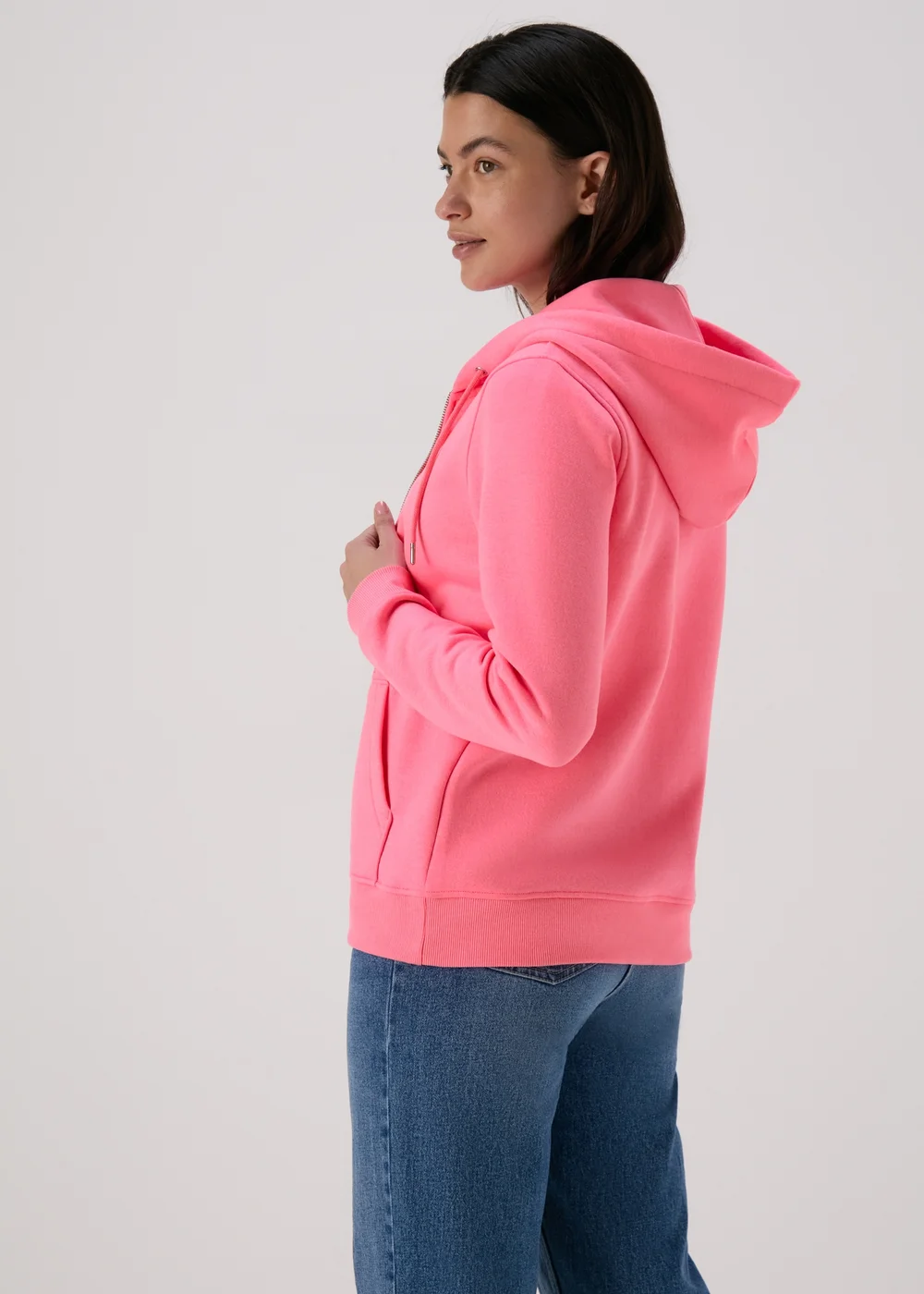 Pink Zip Hoodie - Small Image 2