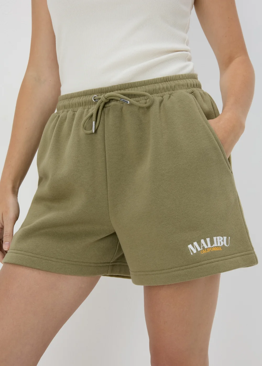 Khaki Malibu Collegiate Shorts - S Image 3