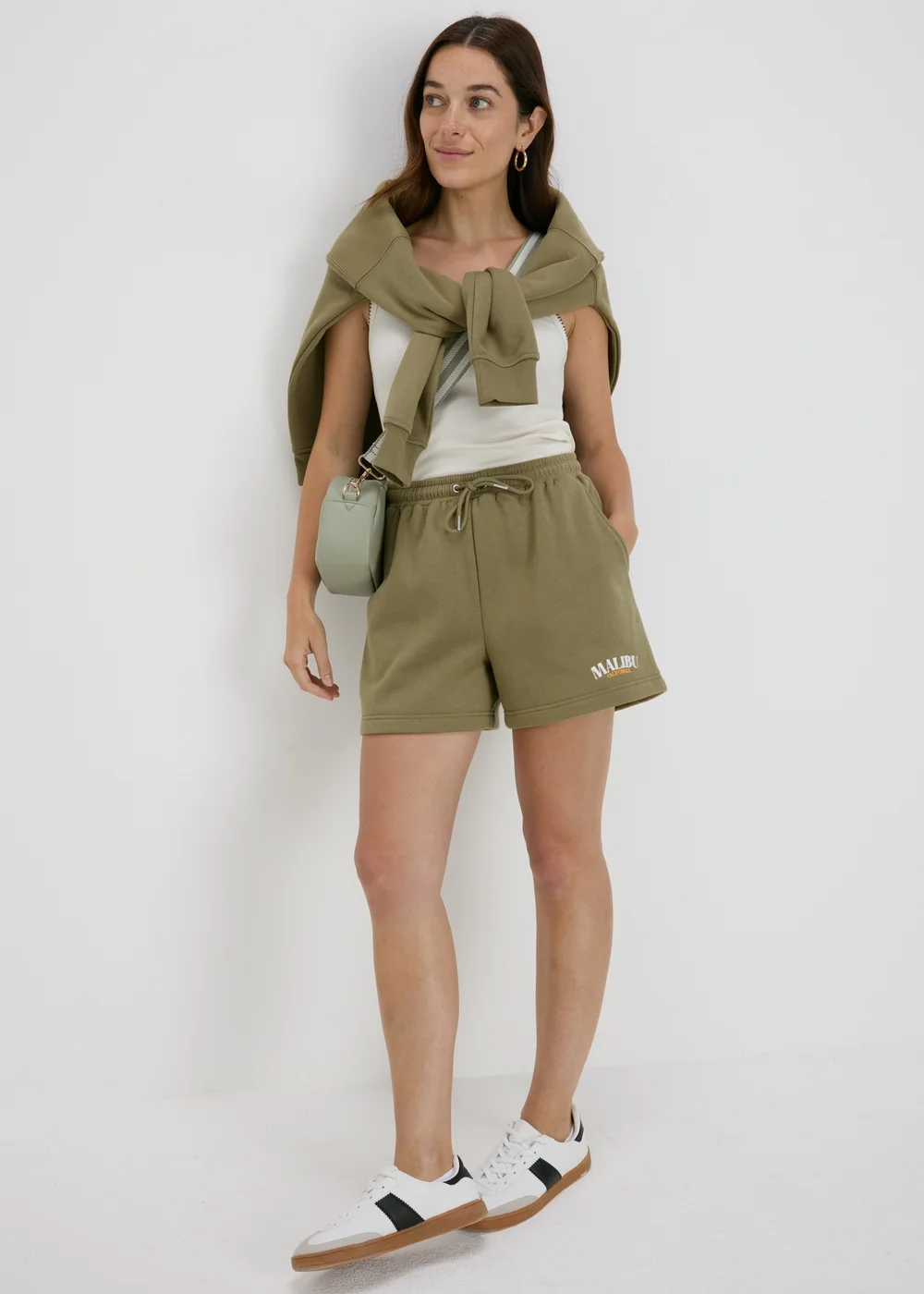 Khaki Malibu Collegiate Shorts - S Image 4